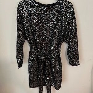 Black & Silver Sparkly Dress Size 6